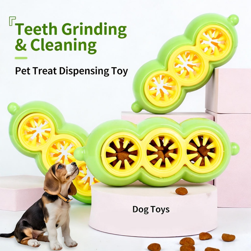 Rubber Treat Dispensing Dog Toy - Interactive Treat Dispenser Dog Chew Toy,