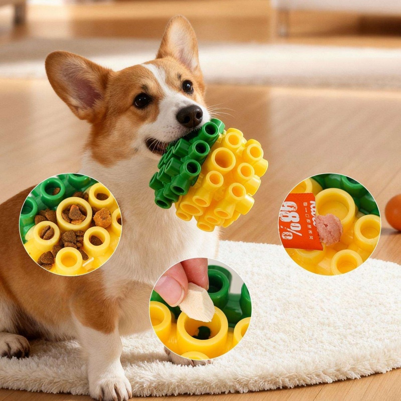 Puppy Pet Supplies Square Food - Rubber Treat Dispensing Dog Toy review and price