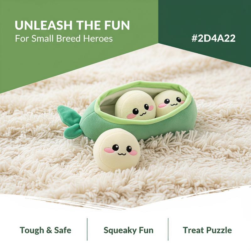 1Pc Small Dog Pea Pod Plush To - Interactive Squeaky Plush Dog Toy review and price