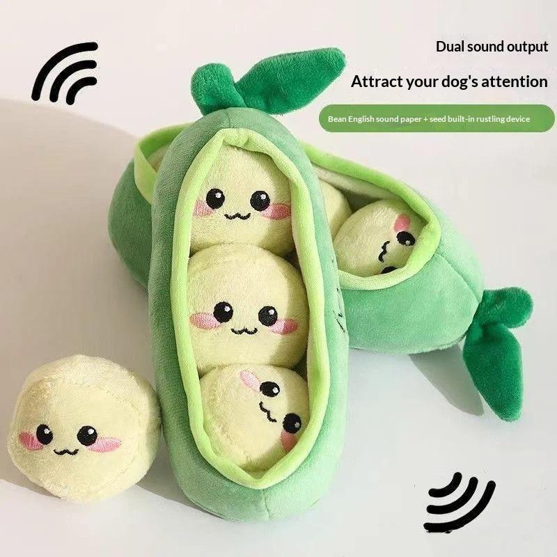 1Pc Small Dog Pea Pod Plush To - Interactive Squeaky Plush Dog Toy review and price