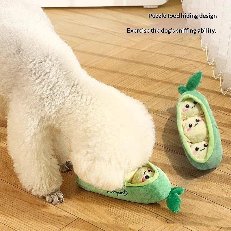 1Pc Small Dog Pea Pod Plush To - Interactive Squeaky Plush Dog Toy review and price