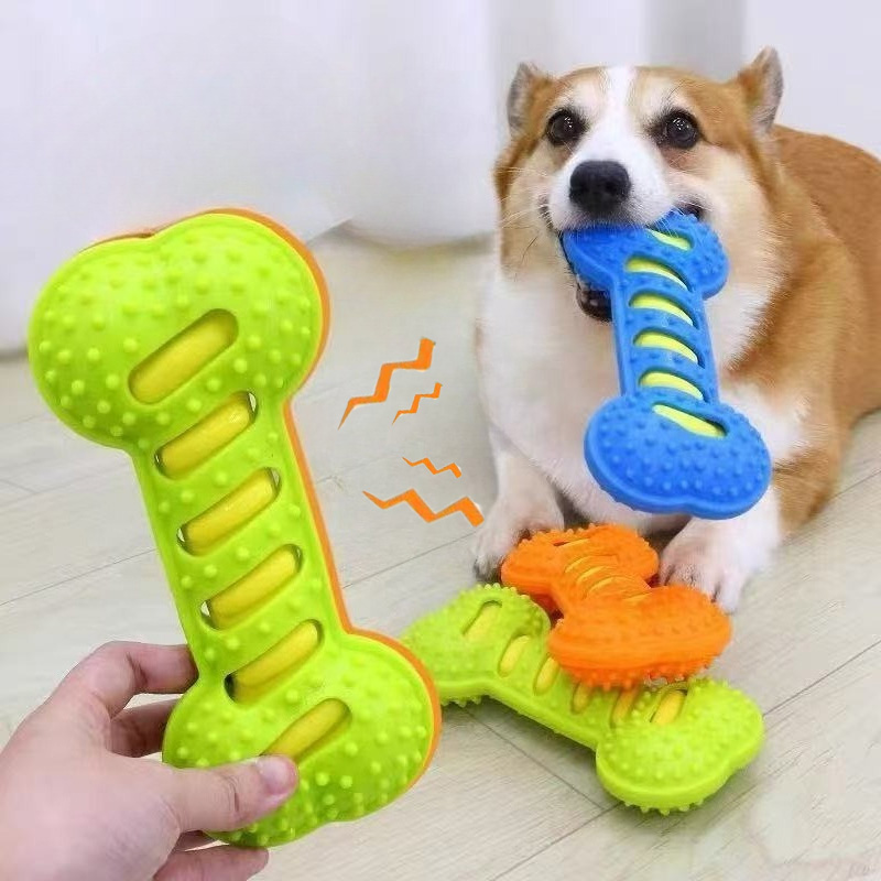 Pet Dog Chew Toys Rubber Bone  - Indestructible Dog Chew Toy review and price