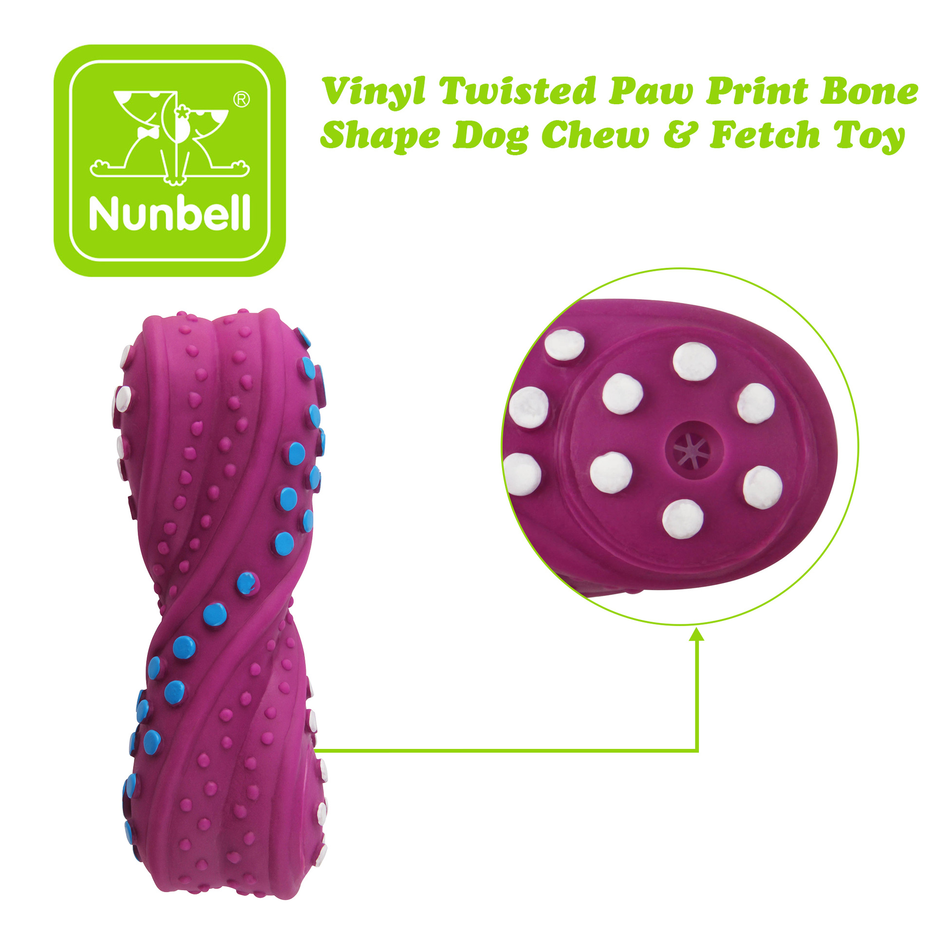 Pet Squeaky Dog Toy Flat Bone  - Teeth Cleaning Dog Chew Bone review and price