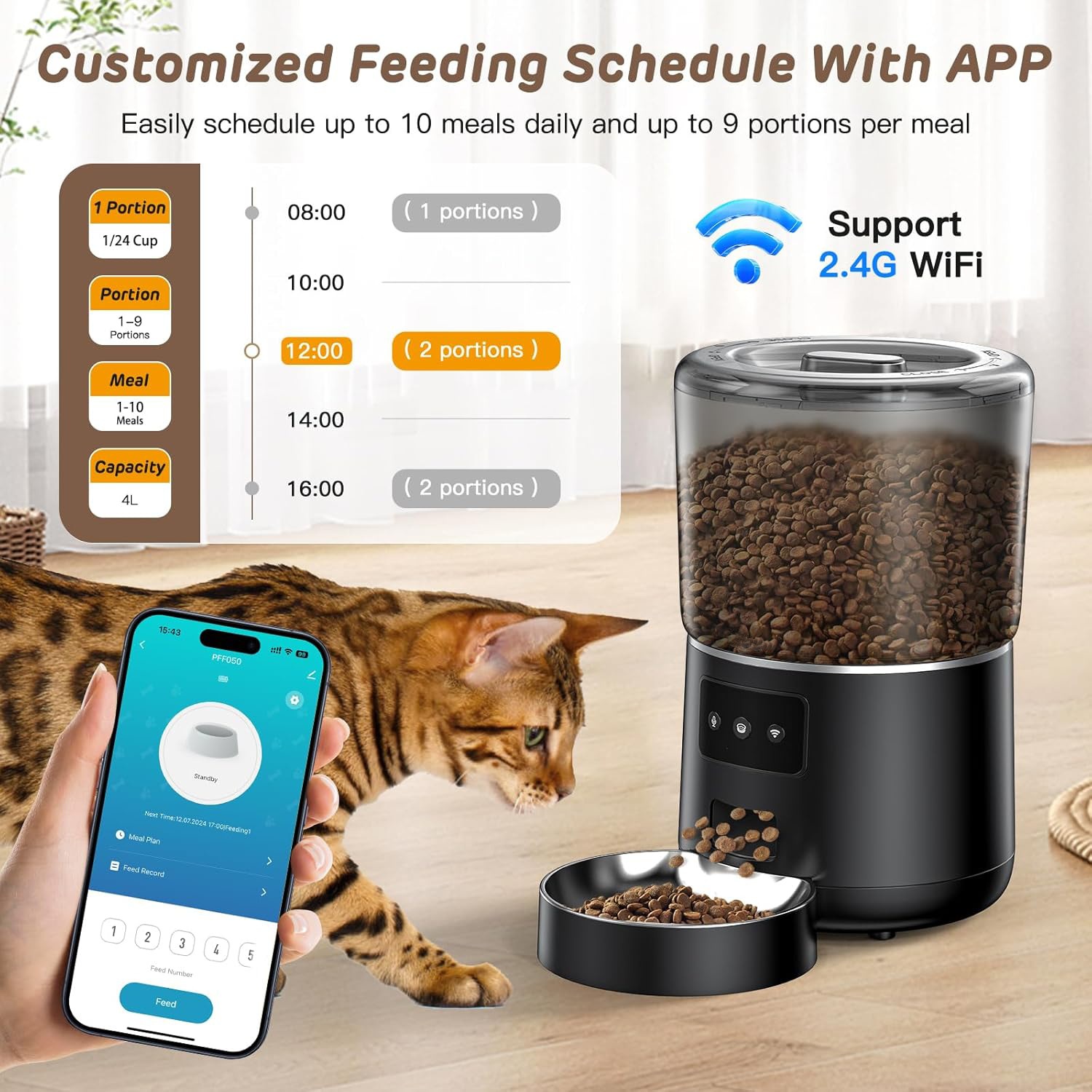 Pet Automatic Feeder 4L Smart  - Pet Feeders review and price