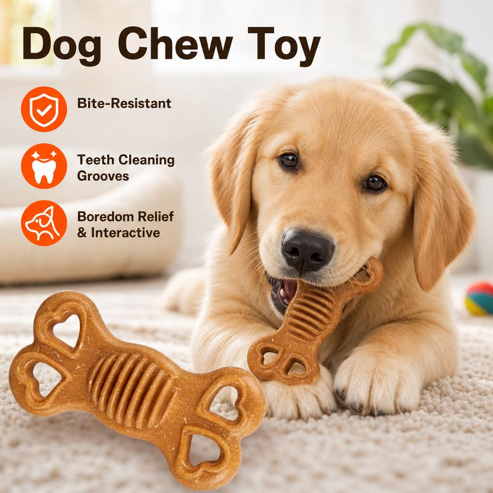 Indestructible Dog Chew Toy Bo - Teeth Cleaning Dog Chew Bone review and price