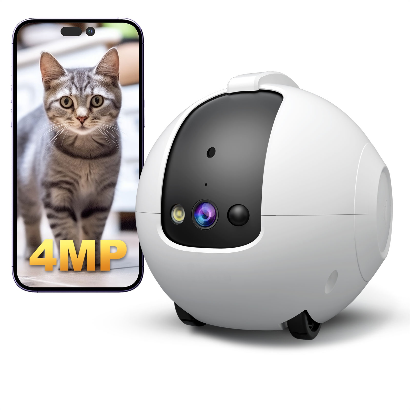 Pet Camera Robot 4MP Pet Compa - Cat Toys review and price